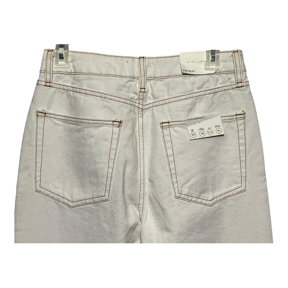 WeWoreWhat Icon Jean Zic Classic High-Waist Boot-Cut Stretch Twill White Denim - Picture 7 of 13